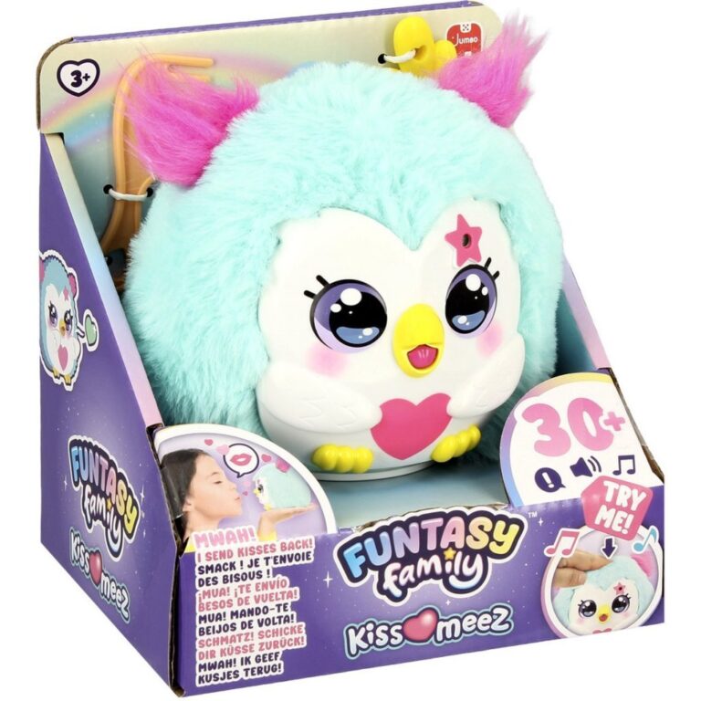 Jumbo Funtasy Family Knuffel Kiss Meez Uil + Geluid | Kopen bij Flickmyhouse