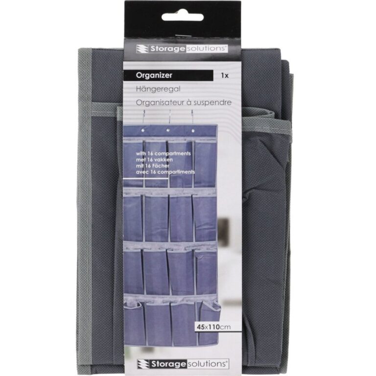 Storage Solutions Deurorganiser 45x110 cm 16 Vakken Antraciet/Grijs | Kopen bij Flickmyhouse